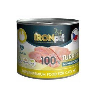 IRONpet Cat Turkey konzerva 200 g