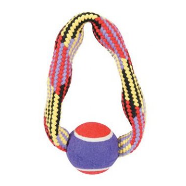 Zolux Hračka pes Tennis Ball Rope kruh 23 cm