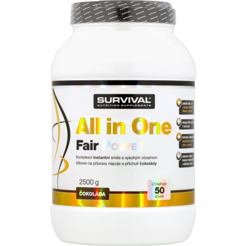 Survival All in One Fair Power 2500 g, čokoláda