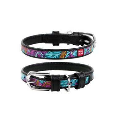 Obojek kožený Summer černý (46-60cm/3,5cm)