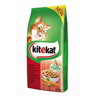 Kitekat Dry hovězí se zeleninou 12 kg