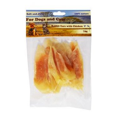 Králičí ucho plněné kuřecím masem 75 g