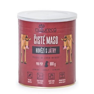 Natureca hovězí s játry 800 g