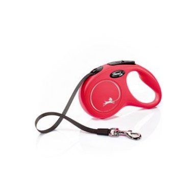 Vodítko FLEXI Classic NEW S pásek 5m/15kg červená