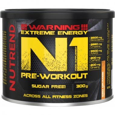 Nutrend N1 Pre-Workout - 300 g, černý rybíz