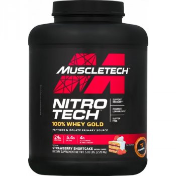 Nitro-Tech 100 % Whey Gold - 2280 g, dvojitá čokoláda