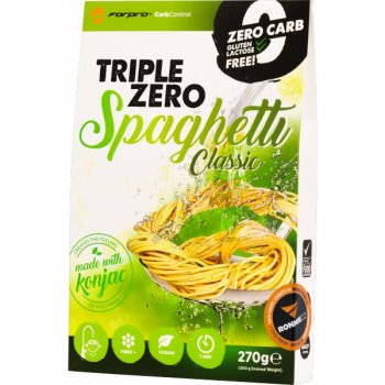 Konjakové těstoviny bez sacharidů ForPro® (spaghetti) - 270 g, s bazalkou