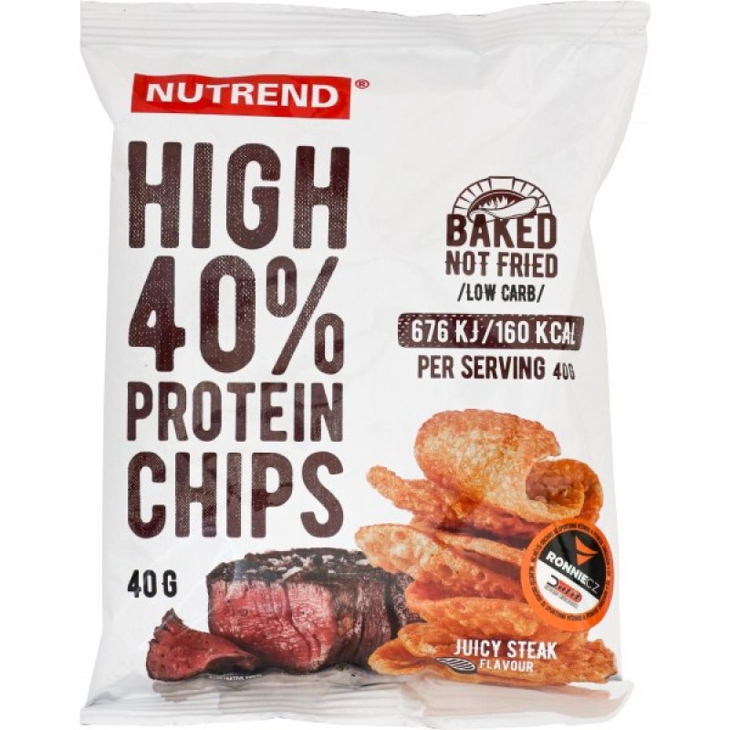 Nutrend High Protein Chips - 40 g, sůl