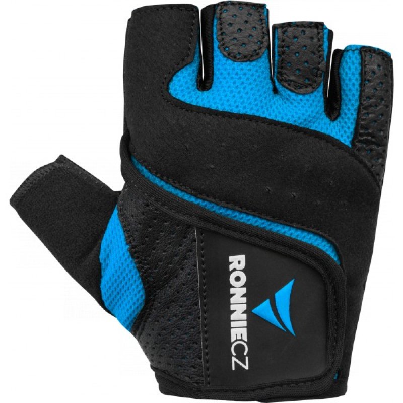 Fitness rukavice Ronnie.cz Easy Workout (modré) - 1 pár, XXL - modré