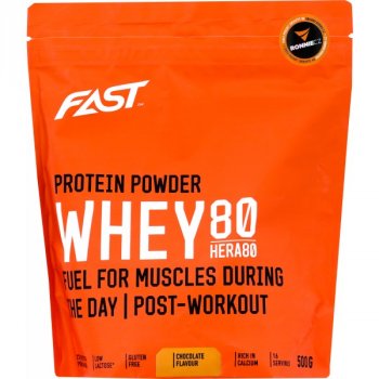 FAST Whey Hera 80 - 500 g, borůvka-vanilka