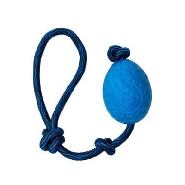 Hračka pes EGG MAXI plov. z TPR modrá Kiwi