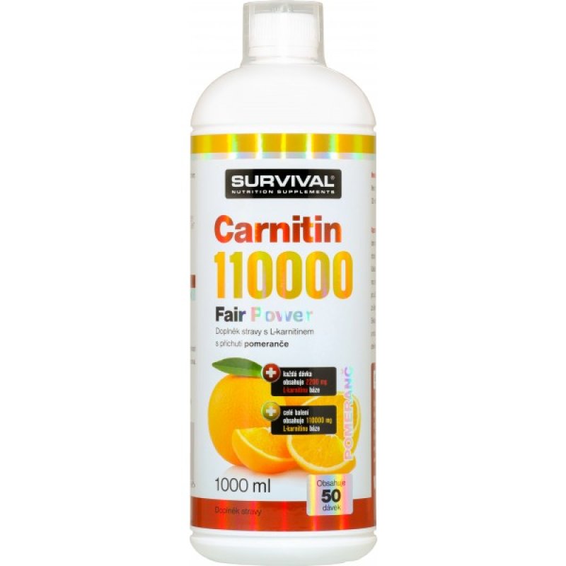 Survival Carnitin 110000 Fair Power 1000 ml, mojito