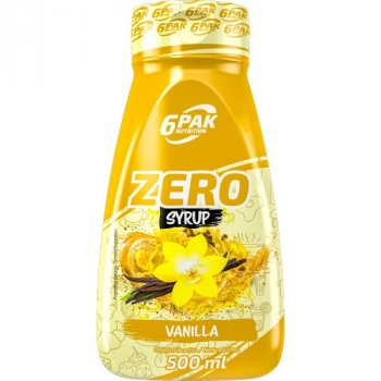 6Pak Nutrition Zero Syrup - 500 ml, vanilka