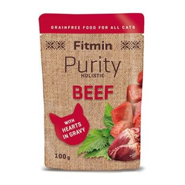Fitmin cat Purity hovězí se srdíčky kapsa 100 g