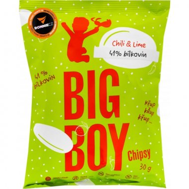 Proteinové chipsy Big Boy 30 g, chili a limeta