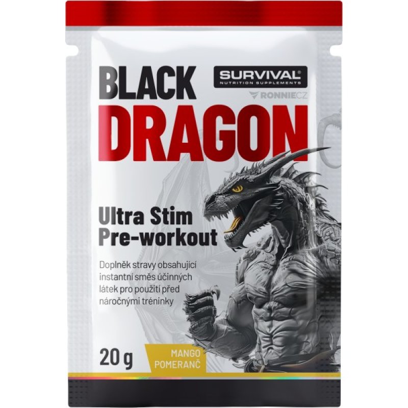 Black Dragon Ultra Stim Pre-workout - sáček (20 g), mango-pomeranč