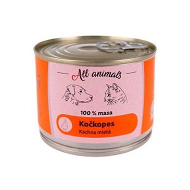 All Animals kočkopes Kachna mletá 200 g