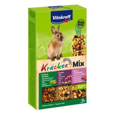 Vitakraft Kräcker Trio-mix králík zelenina & ořech & lesní plody 3 x 56 g