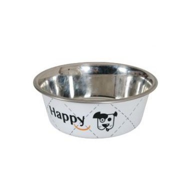 Zolux miska nerez protiskluz pes HAPPY 14 cm 0,4 l bílá