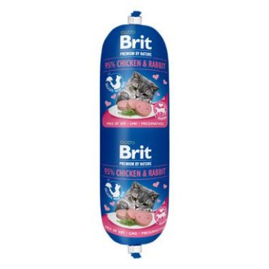 Brit Premium Cat by Nature Sausage Chicken&Rabbit 180 g
