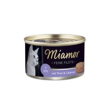 Miamor Cat Filet konzerva tuňák+kalamáry v želé 100 g