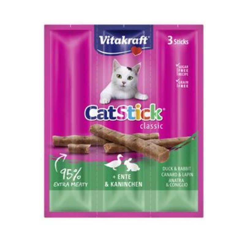 Vitakraft Cat Stick mini Rabb.+Duck. 3 x 6 g