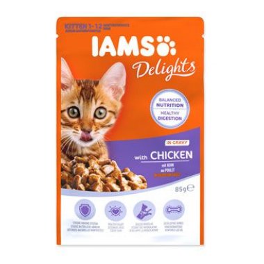 Iams Cat Kotě Kuře v omáčce kapsa 85 g