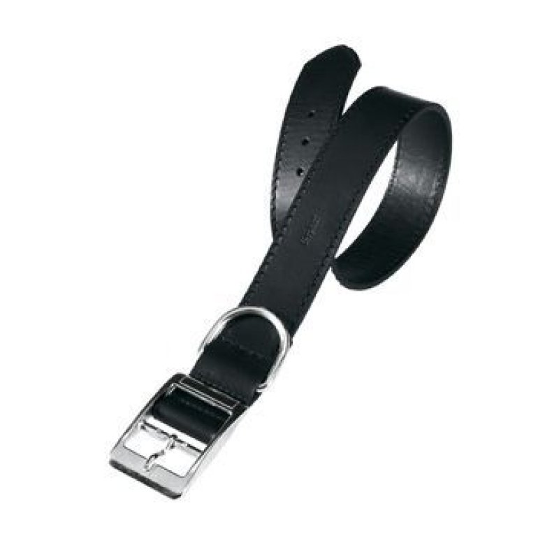 Ferplast obojek kožený NATURAL C 55cm x 30mm, černý