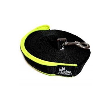 Vodítko DINOFASHION stopovací s rukojetí 5m neonžlutá