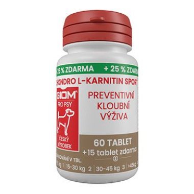 Giom S pes Chondro L-karnitin SPORT 60 tbl+25% zdarma