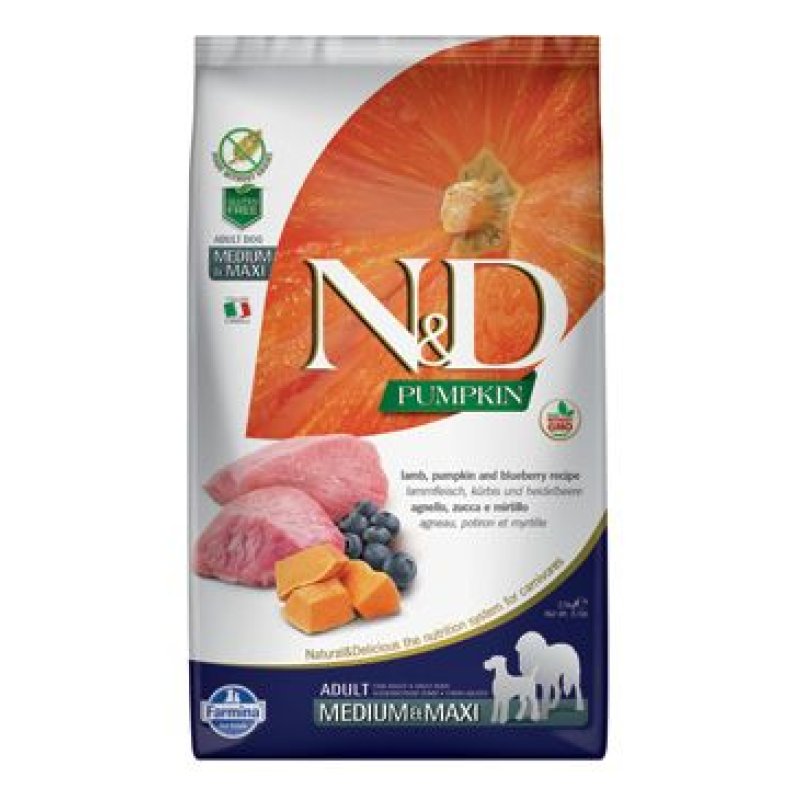 N&D Pumpkin DOG Adult Mini Lamb & Blueberry 800 g