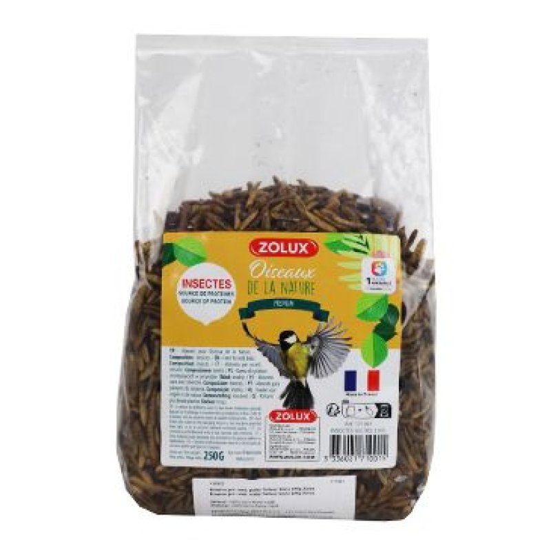 Zolux Krmivo pro venk. ptáky Sušený hmyz 250 g