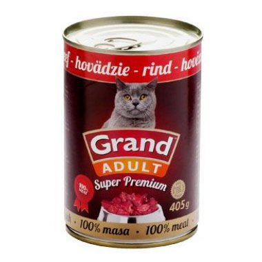 GRAND superpremium konz. kočka hovězí 405 g