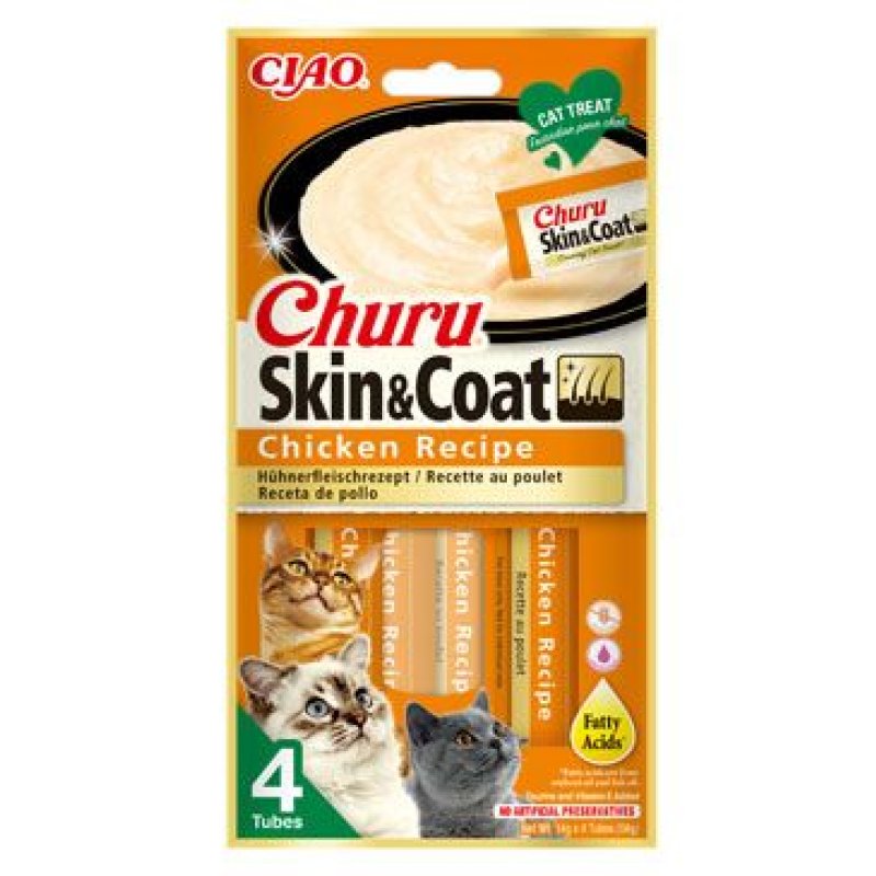 Churu Cat Skin & Coat Chicken Recipe 4 x 14 g