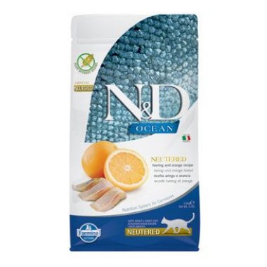 N&D OCEAN CAT NEUTERED Adult Herring & Orange 1,5 kg