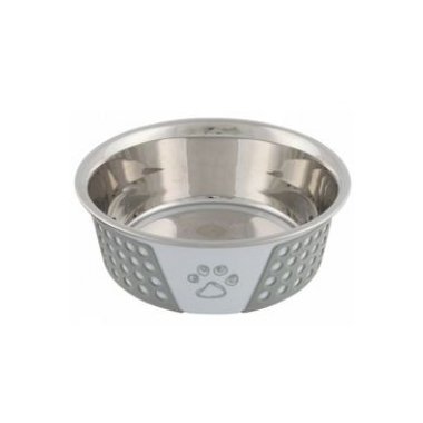 Trixie miska nerez se silikon pláštěm bílošedá 0,75 l 17 cm