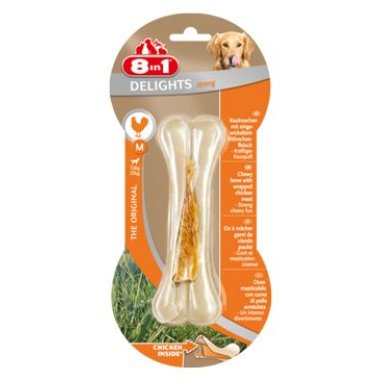 Pochoutka 8in1 Delights Chicken Bones Strong M