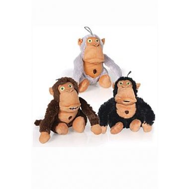Hračka pes Crazy monkey šedá 36 cm