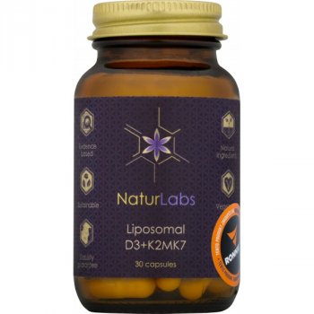 NaturLabs Liposomal D3 + K2MK7 - 30 cps, vyšší obsah látek v cps