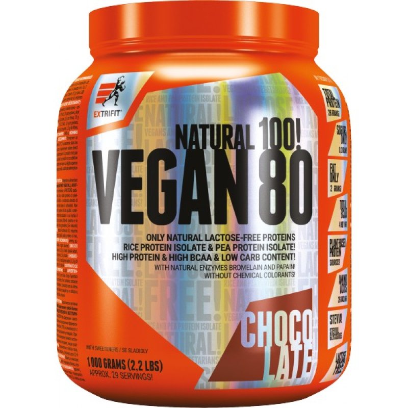 Extrifit Vegan 80 - 1000 g, čokoláda