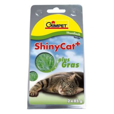 Gimpet ShinyCat tuňak/kočičí tráva 2 x 70 g
