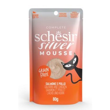 Schesir Cat kapsa Senior Lifestage Mousse losos/kuře 80 g