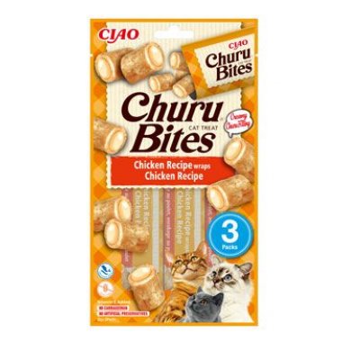 Churu Cat Bites Chicken wraps&Chicken Purée 3 x 10 g