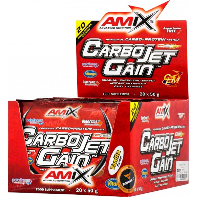 Amix CarboJet Gain - 20x 50 g, jahoda
