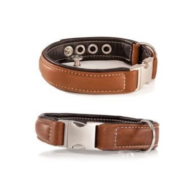 Obojek kůže 43-49cm/35mm hnědý Maelson