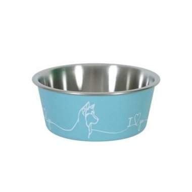 Zolux Miska nerez pes LOVE DOG modrá 1,7 l
