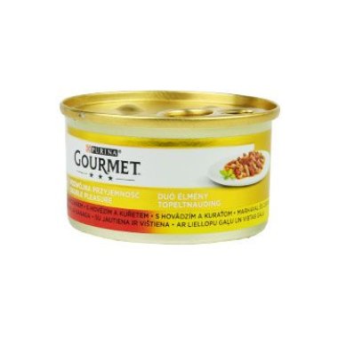 Gourmet Gold konz. kočka pašt. duš. hov. a kuře 85 g