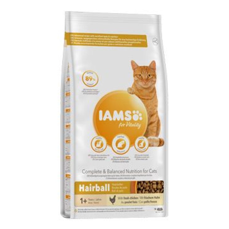 Iams Cat Adult Hairball Chicken 2 kg