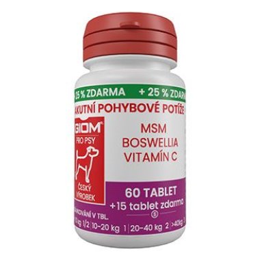 Giom S pes Akutní pohybové potíže 60 tbl+25% zdarma