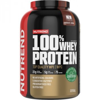 Nutrend 100 % Whey Protein - 2250 g, pomeranč